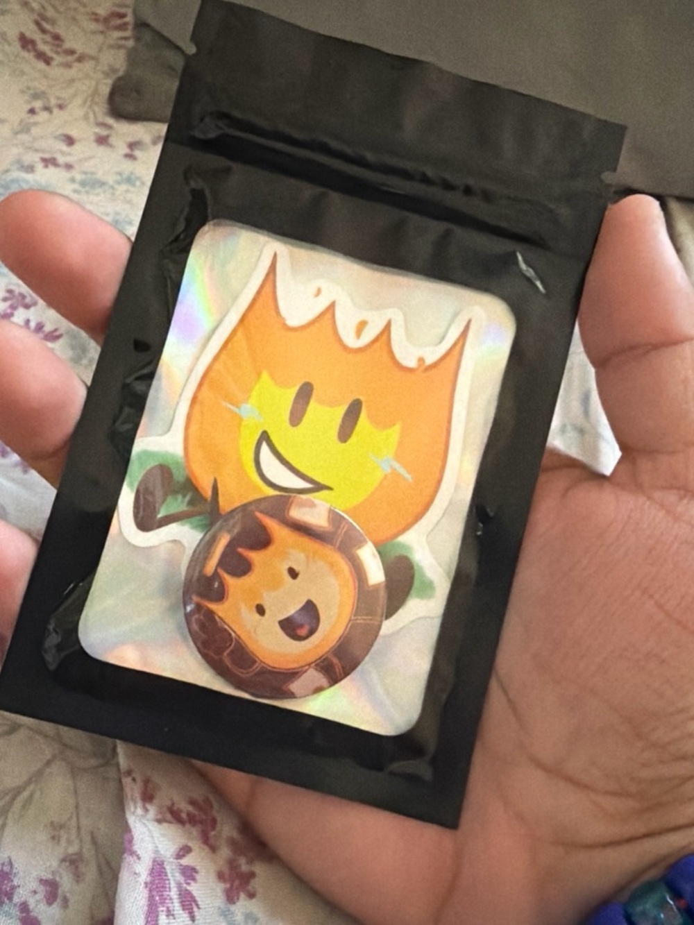 Firey BFDI X II 2025 Pin + Sticker !